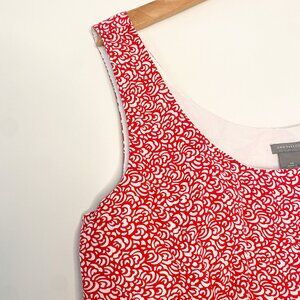 Ann Taylor Red and White Sleeveless Top